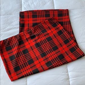 Brand new shein Christmas plaid skirt maternity L